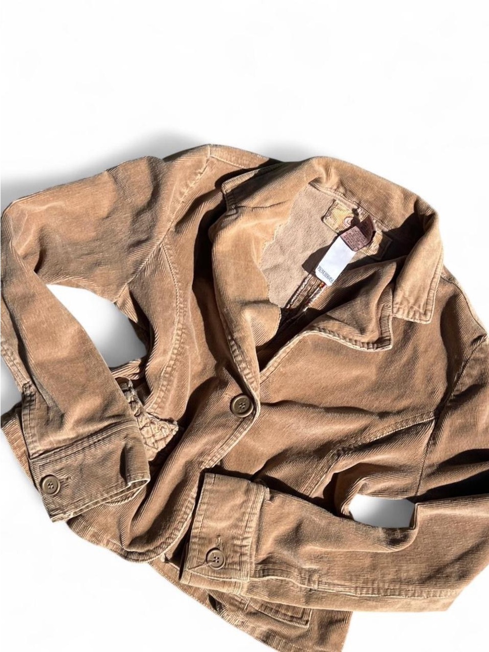 Star Tan Corduroy Cropped Jacket Earthy Granola Girl Shacket
